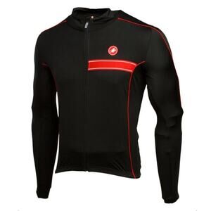 Castrelli Long Sleeve Cycling Bicycle Bike Road Racing Jersey Full Zip Size XL